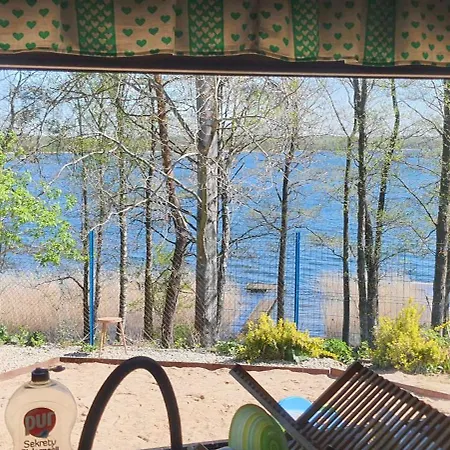 Rustykalny Z Sauna Nad Samym Jeziorem Z Prywatna Kladka *