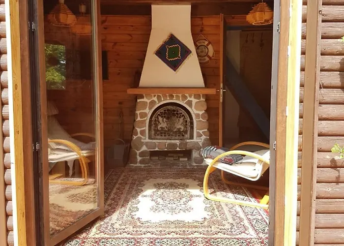 Rustykalny Z Sauna Nad Samym Jeziorem Z Prywatna Kladka *